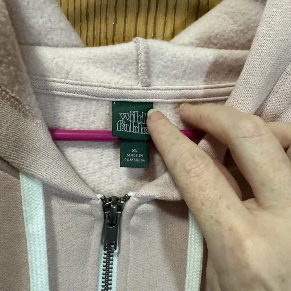 Wild Fable Blush Pink Zip-Up Hoodie size XL - Picture 2 of 7
